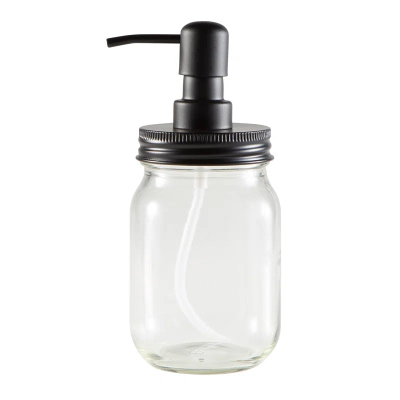 Mason Jar 5-Piece Bathroom Set with Toothbrush Holder, Soap Dispenser, Canister, & 2 Small Jars