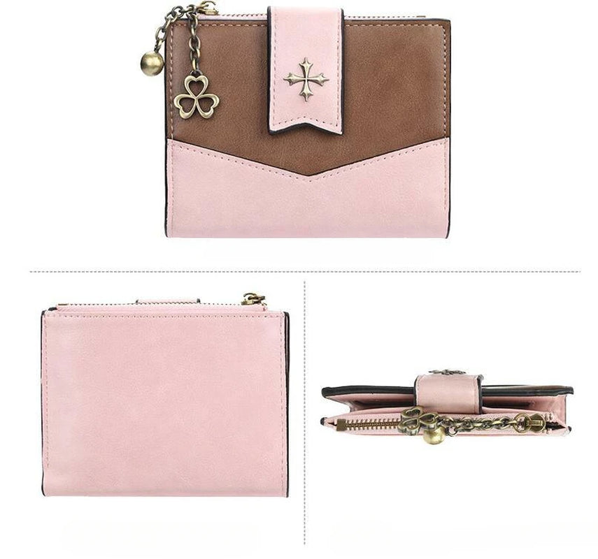 Casual Women'S Wallet PU Leather Ladies Clutch Zipper Bifold Wallet Purses Credit Card Holder Coin Purses Portable Handbag Gifts
