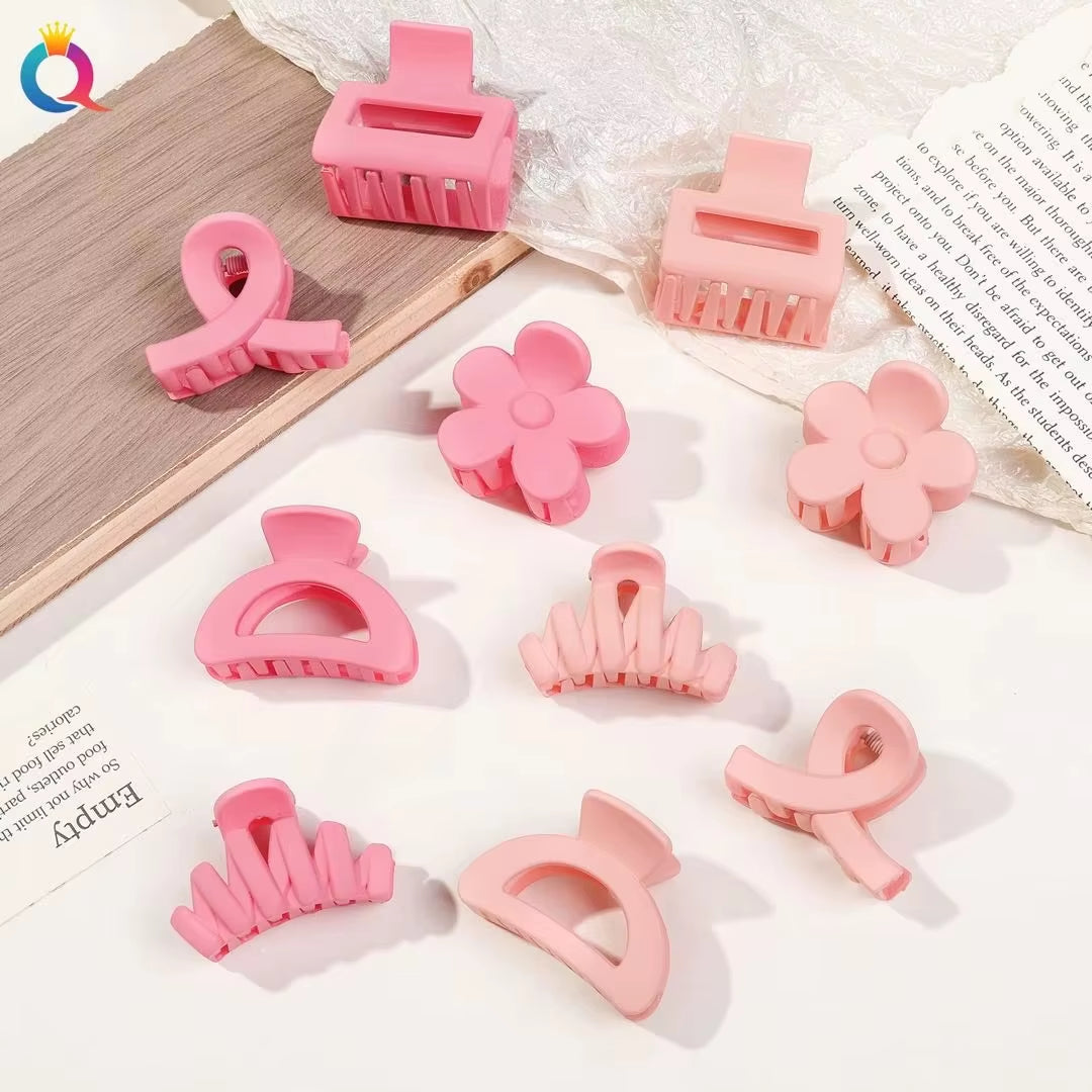 10 Pcs Mixed Colors Middle Hair Claw Clips Non-Slip Strong Hold Clips for Women and Girls Thin Thick Hair