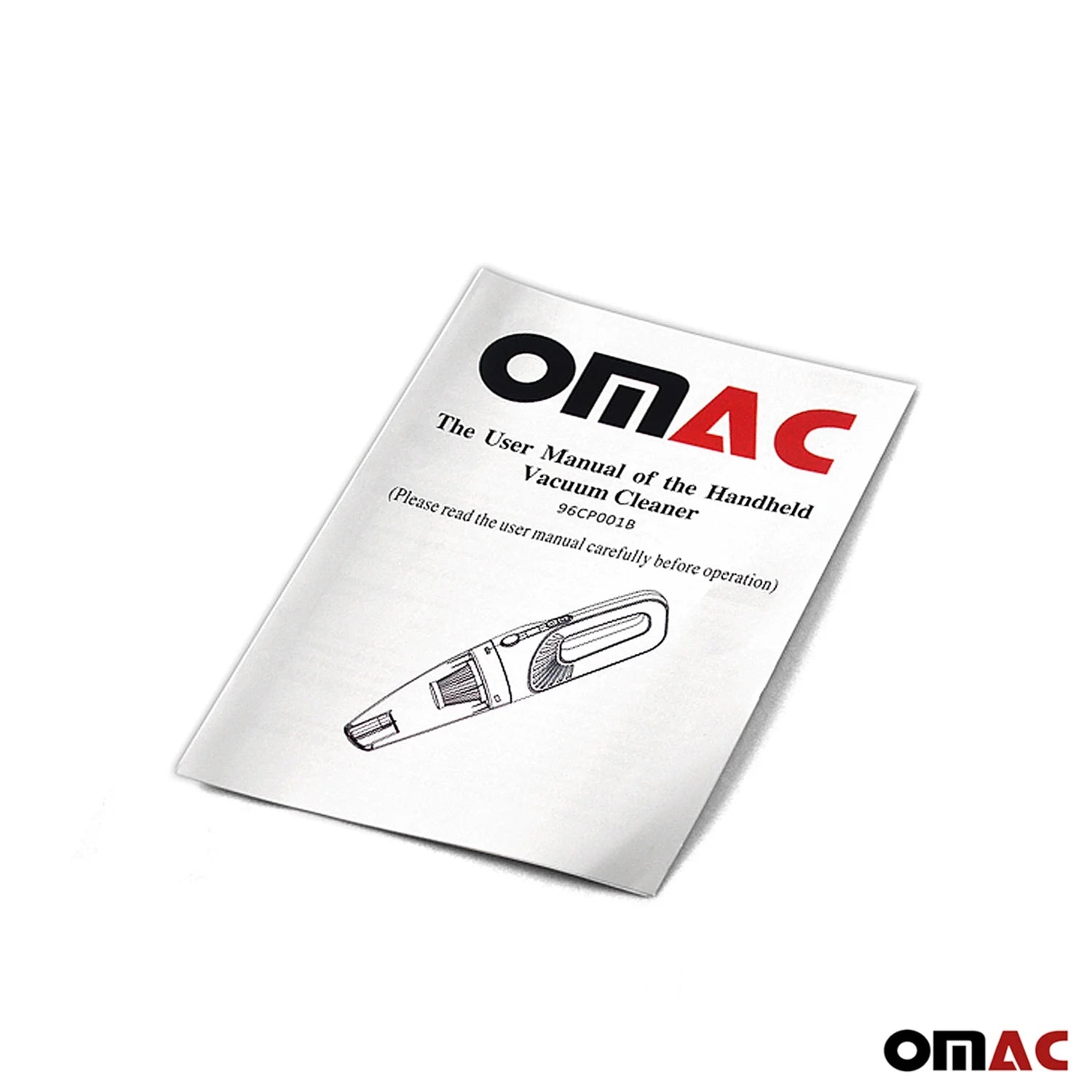 OMAC Handheld Car Vacuum Cleaner, Portable, Mini,12V High Power, 15 Ft Cord, Black