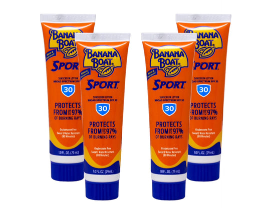 Sport Performance Sunscreen, SPF 30, Travel Size, 1 Oz, 4 Pack