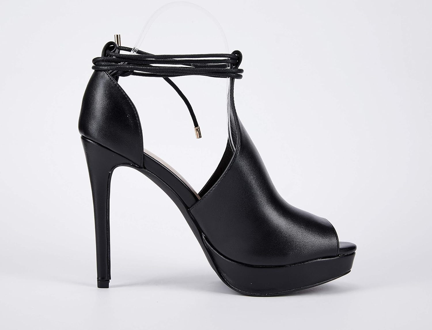 Womens Peep Toe Platform Heels Sexy Sandals Strappy Lace up Tie Stilettos Dress Pumps Shoes