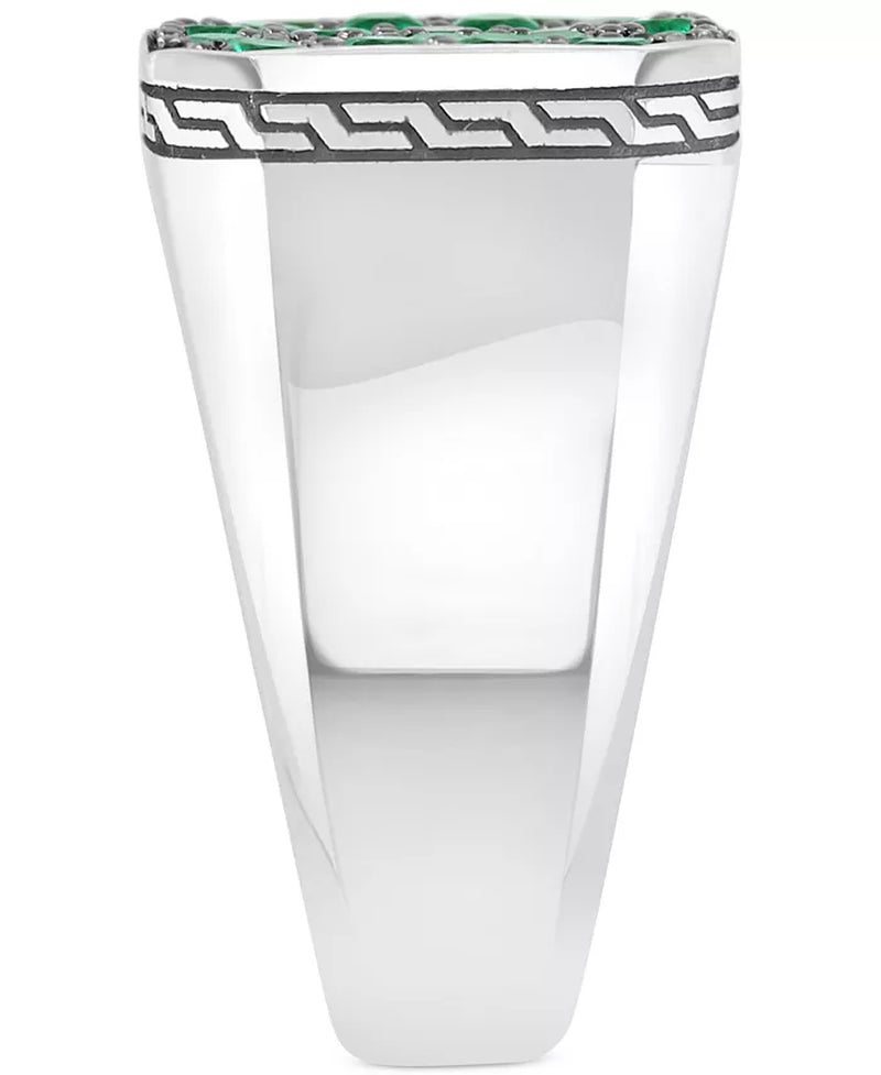 EFFYÂ® Men'S Emerald (3/4 Ct. T.W.) Cluster Ring in Sterling Silver