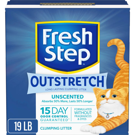 Outstretch Long Lasting Clumping Litter Simply Unscented, 19 Lb. Box