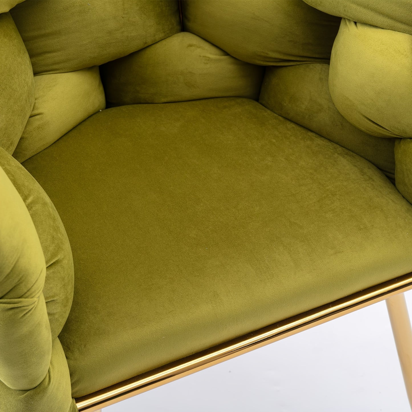 2Pcs Modern Luxury Velvet Sofa Chair Comfy Upholstered Vanity Chairs Bedroom Dining Chairs with Golden Metal Legs Vanity Desk Chair, Accent Desk Chair Dining Room