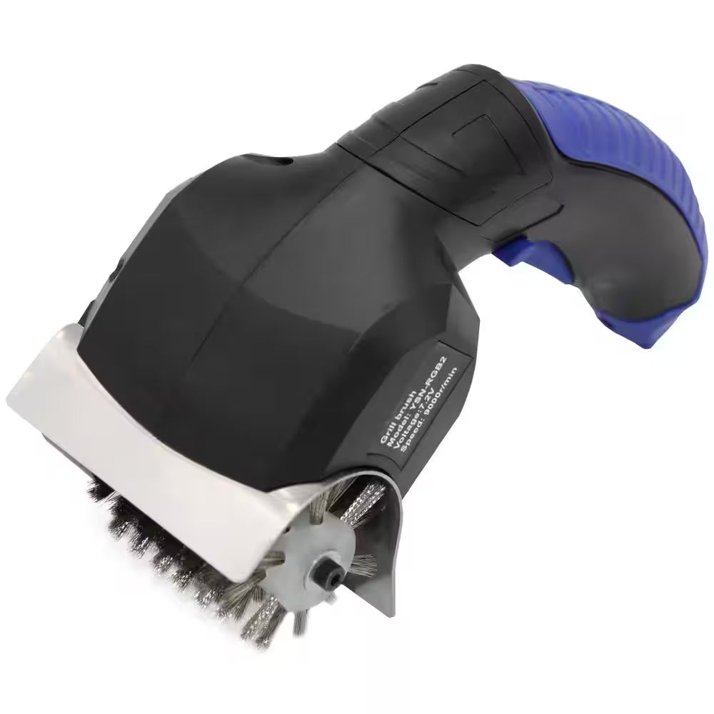 Electric BBQ Grill Brush, Cordless and Rechargeable, Stainless Steel Bristles