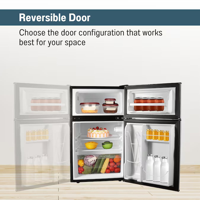 3.2-Cu Ft Mini Fridge with Freezer ( Black ) ENERGY STAR