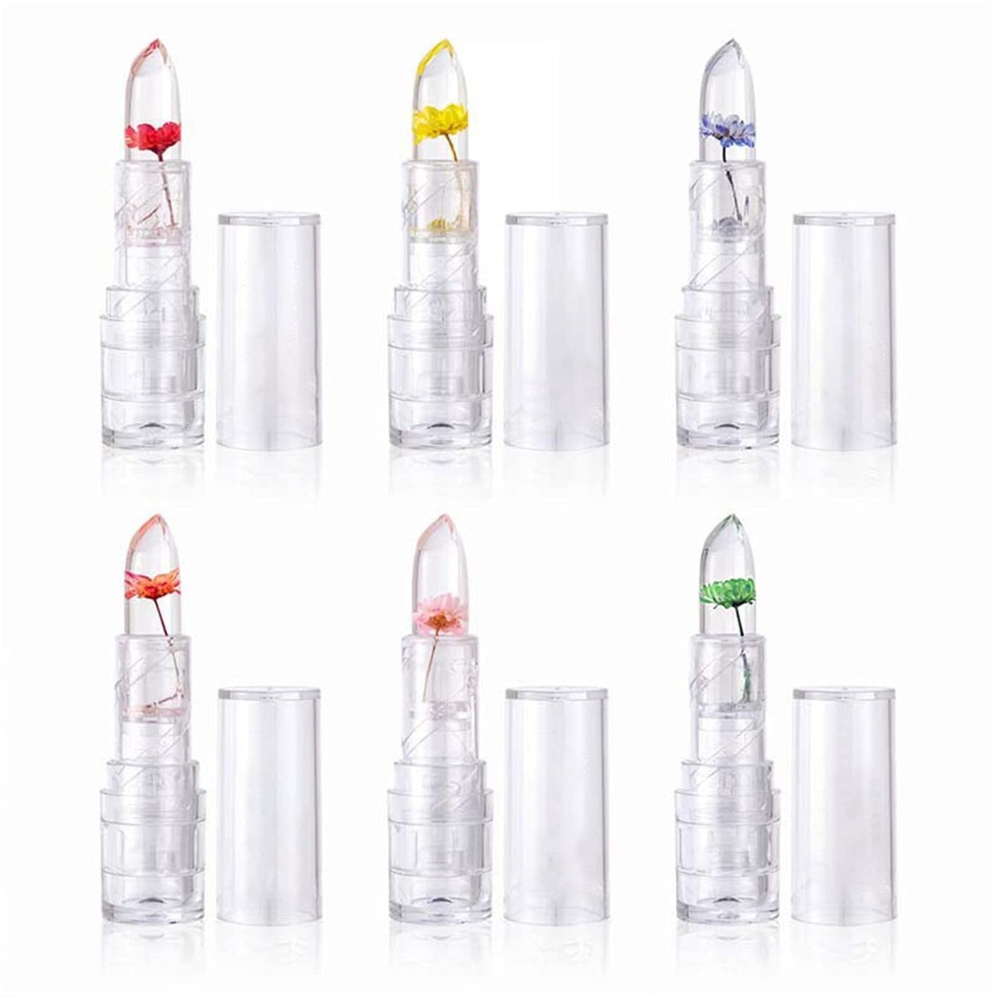 Tinted Lip Balm Flower Moisturizing Lipstick Moisturizing Lipstick Jelly Flower Lipstick Lip Balm Hydrating Moisturizing Hydrating Dry Cracking Sheer Lip Gloss