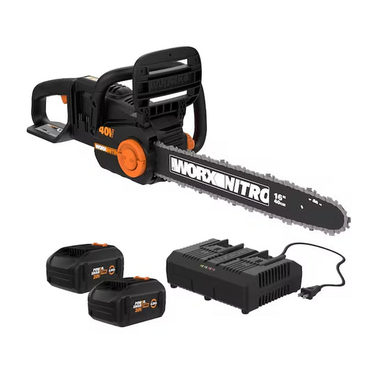 Nitro Power Share Brushless 40-Volt 16-In Battery 4 Ah Chainsaw Battery Included Charger Included