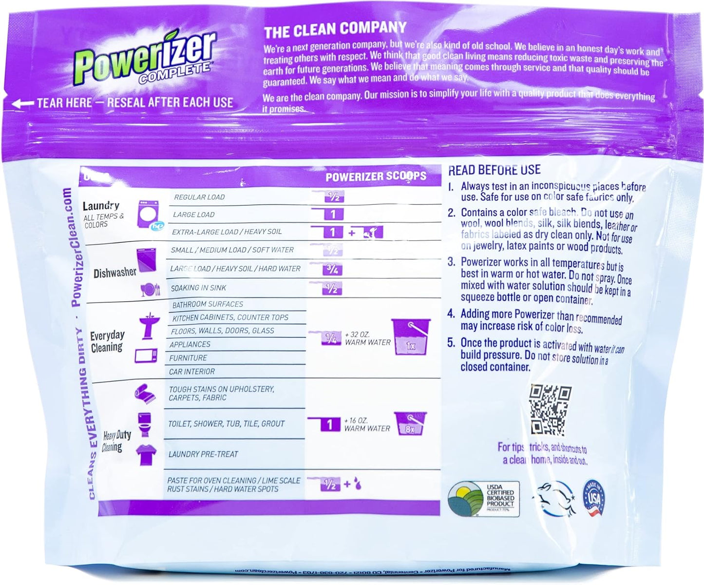 Complete Laundry Powder Detergent & Multipurpose Cleaner | 1 Lb Detergent | 46 Scoops | Plant-Based Concentrated Laundry Soap Powder