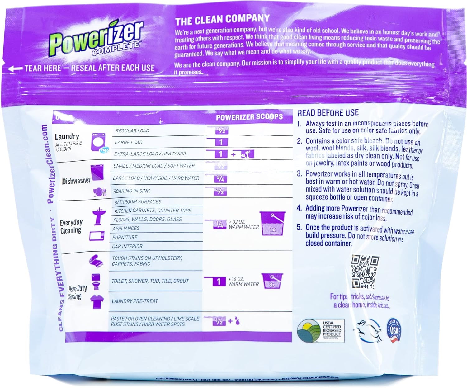 Complete Laundry Powder Detergent & Multipurpose Cleaner | 1 Lb Detergent | 46 Scoops | Plant-Based Concentrated Laundry Soap Powder