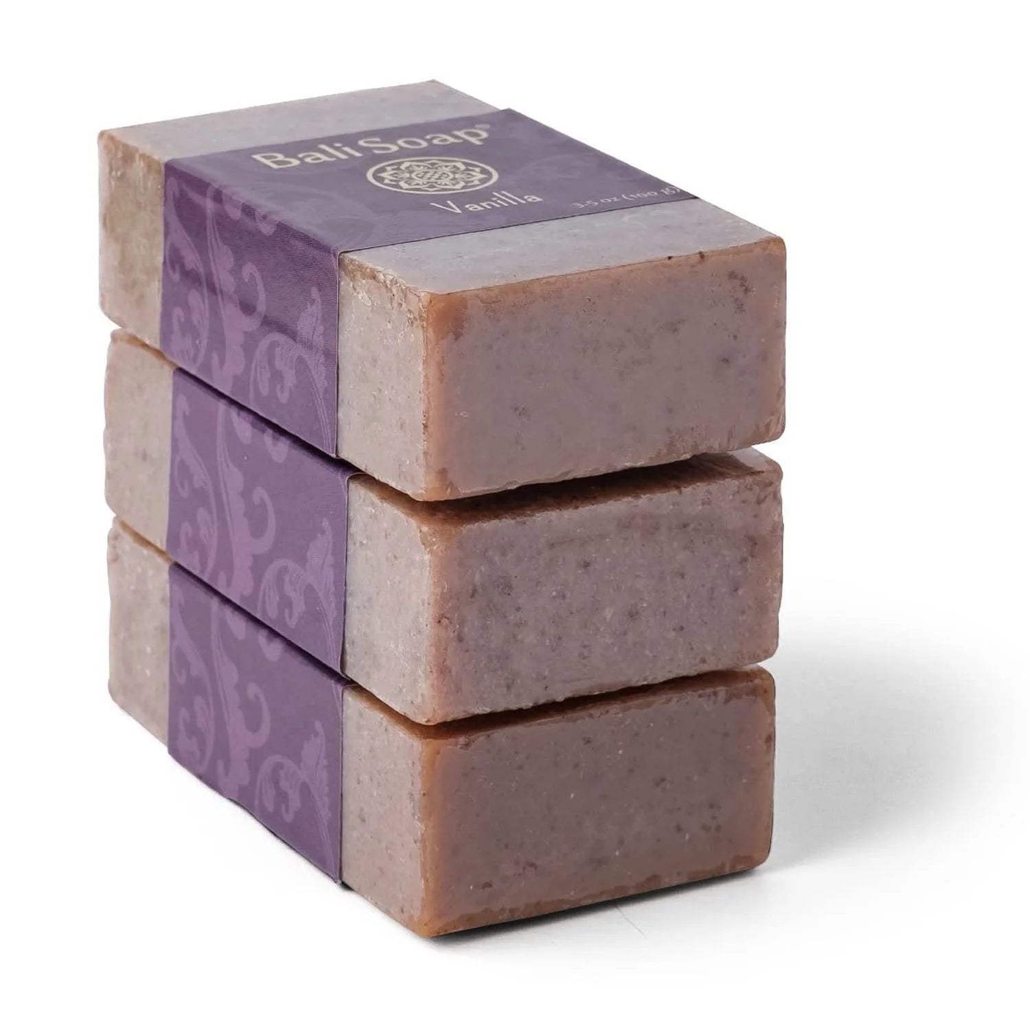 Bali Soap – Vanilla Natural Bar Soap, 3 Pack – Handmade Vegan Soap for Men & Women – Exfoliating Face & Body Cleanser