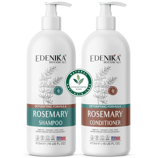 Rosemary Oil Shampoo & Conditioner Set with Biotin for Thinning Hair & Anti-Hair