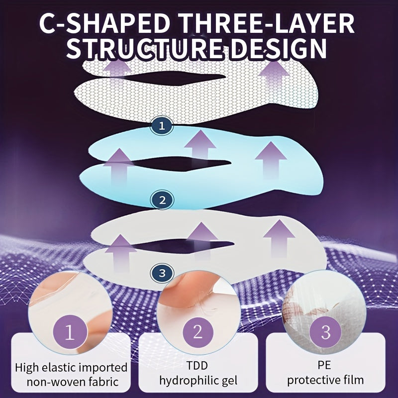 Professional Circulating Eye Mask - 5 pairs, Moisturizing and Firm, Suitable for a Variety of Light Beige Types, Containing Niacinamide and Hyaluronic Acid, Moisturizing Eye Light Beige, Eye Care, Make Light Beige Smooth and Tenderizing.