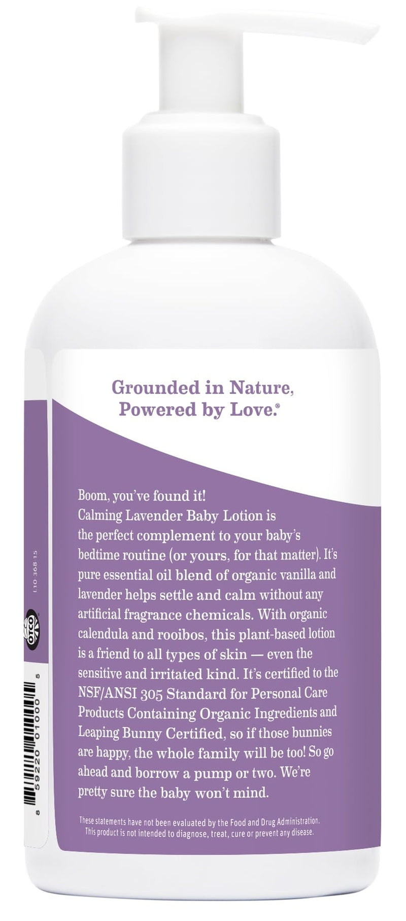 Earth Mama Calming Lavender Baby Lotion 8 Fl Oz Organic Moisturizer Safe for ...