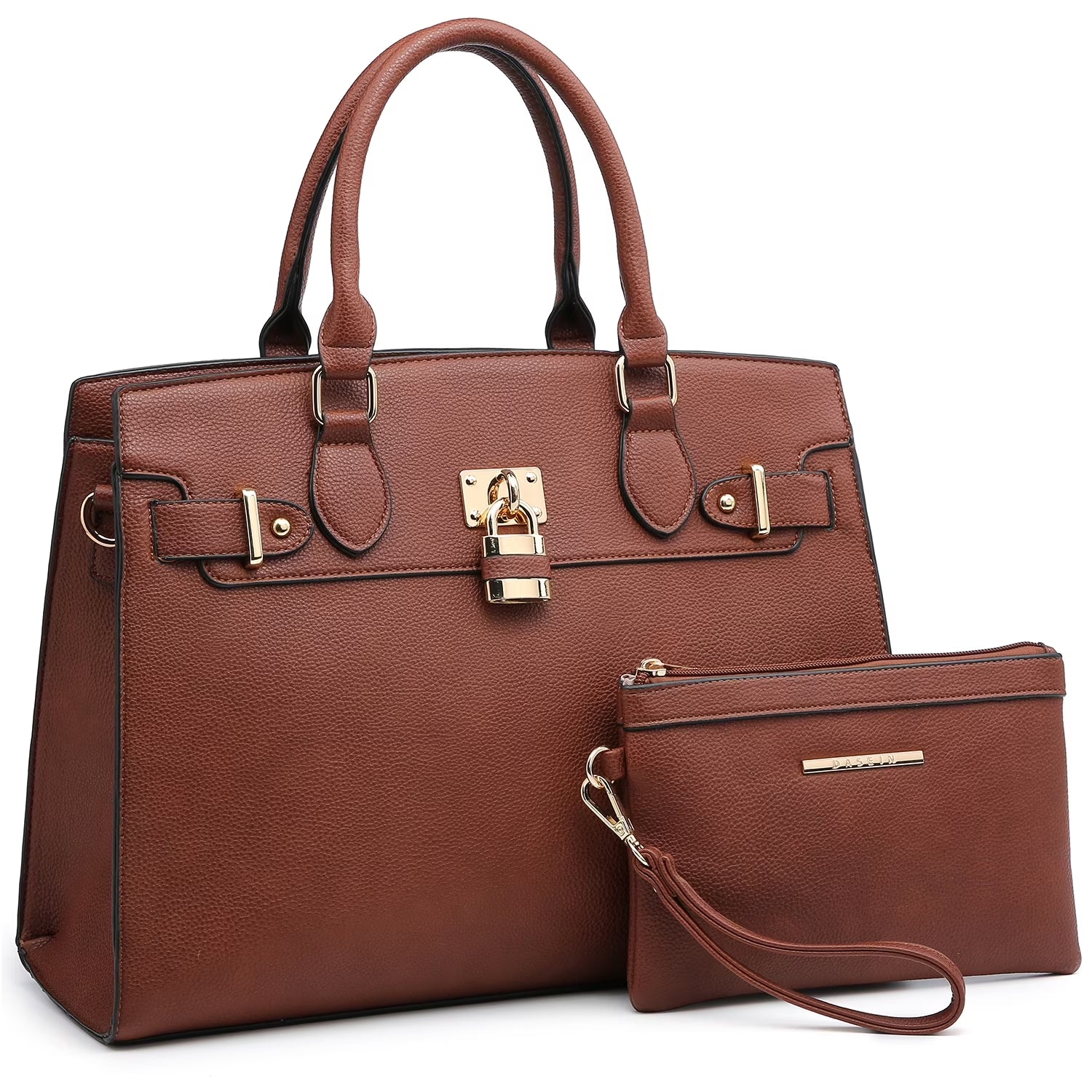 Women Handbags and Purses Ladies Shoulder Bag Top Handle Satchel Tote Work Bag with Matching Clutch