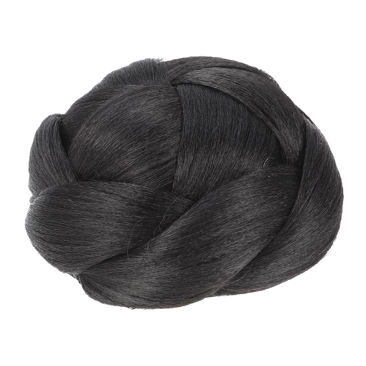 Updo Bun Wig 1B# Donut Hair Womens Hat Human Hair Braided Ladies Wigs Ponytail Extension Short Braids Wig Extend to Weave Miss