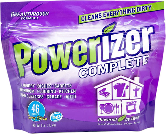 Complete Laundry Powder Detergent & Multipurpose Cleaner | 1 Lb Detergent | 46 Scoops | Plant-Based Concentrated Laundry Soap Powder