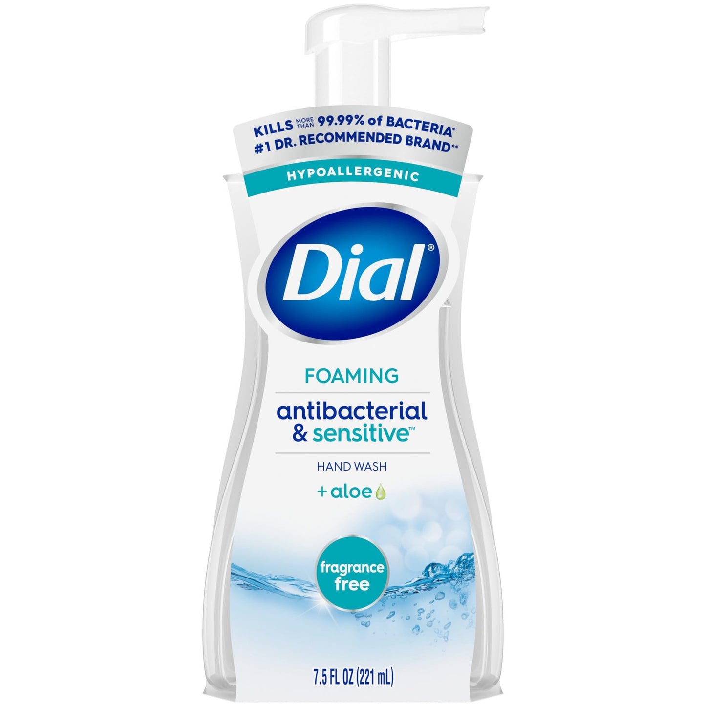 Dial Antibacterial Defense Foaming Hand Soap 7.5 Oz Pack of 6 Fragrance Free