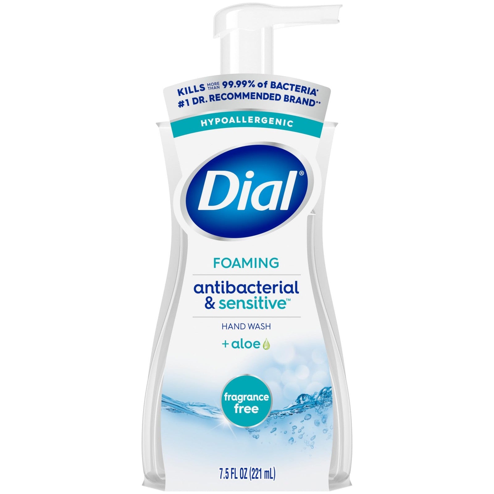 Dial Antibacterial Defense Foaming Hand Soap 7.5 Oz Pack of 6 Fragrance Free