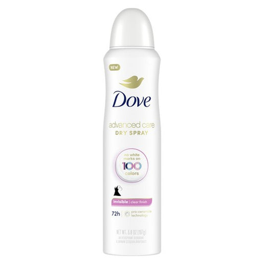 Dove Advanced Care Clear Finish Antiperspirant Deodorant Spray 3.8Oz 72 Hour ...