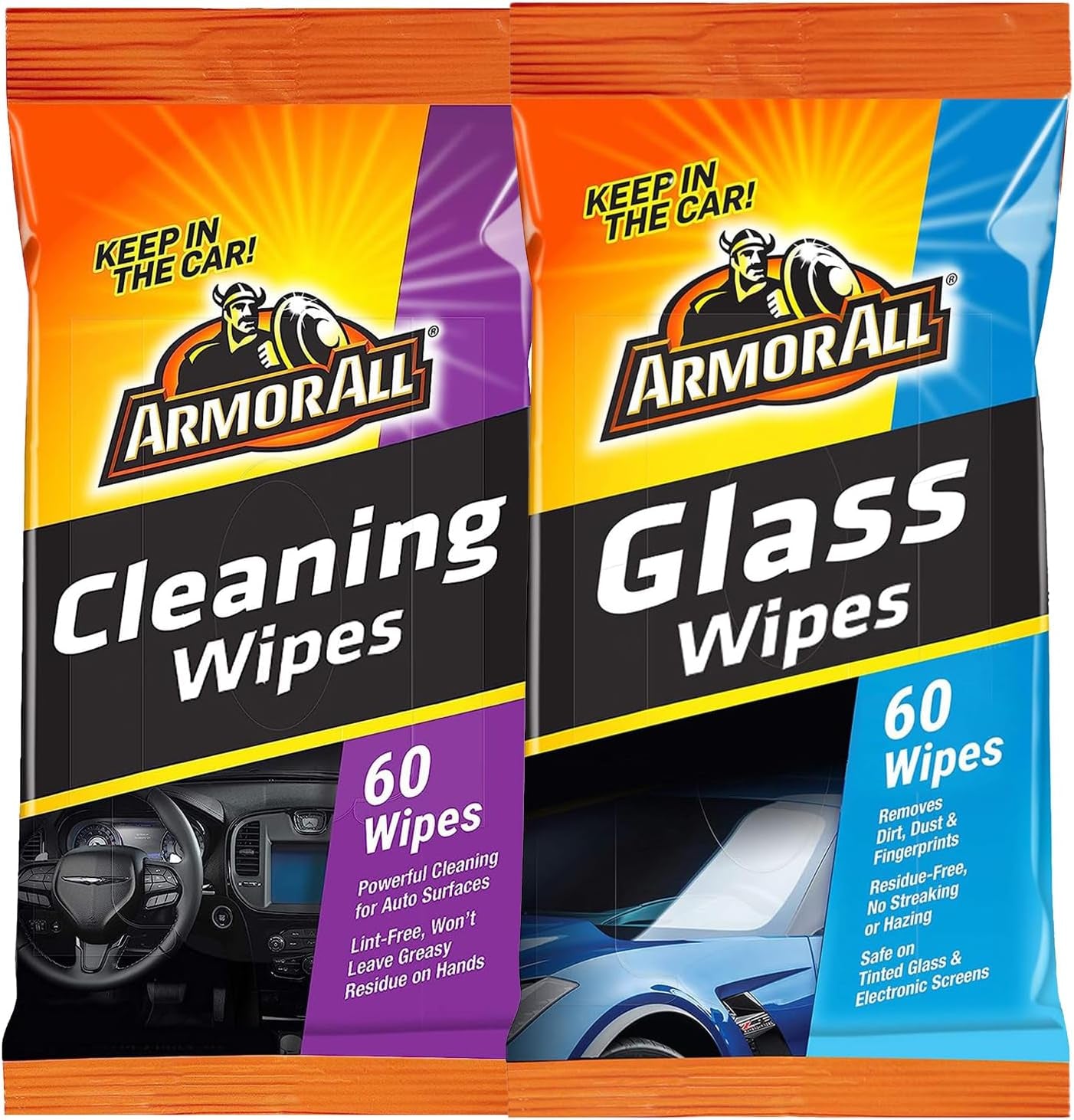Wipes in a Pouch, Car and Interior Care (Cleaning+Glass Wipes)
