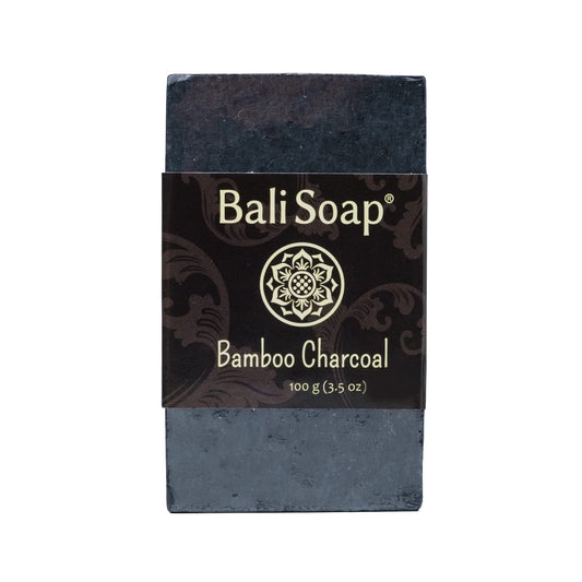 Bali Soap - Bamboo Charcoal Natural Soap Bar for Women & Men - All Skin Type, 3.5 Oz, 3 Bars