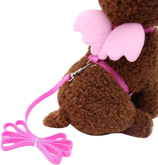 Cute Mini Wings Adjustable Pet Harness Puppy Dog Cat Chest Strap Nylon Lead Leash