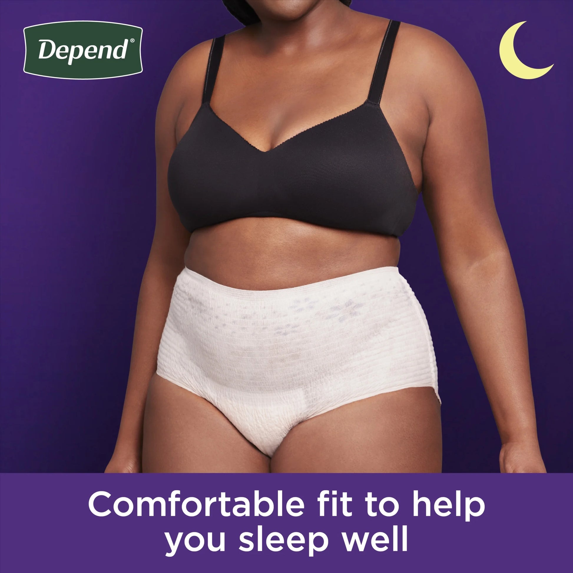 Night Defense Incontinence Underwear for Women, Adult Diapers, L, 56 Count