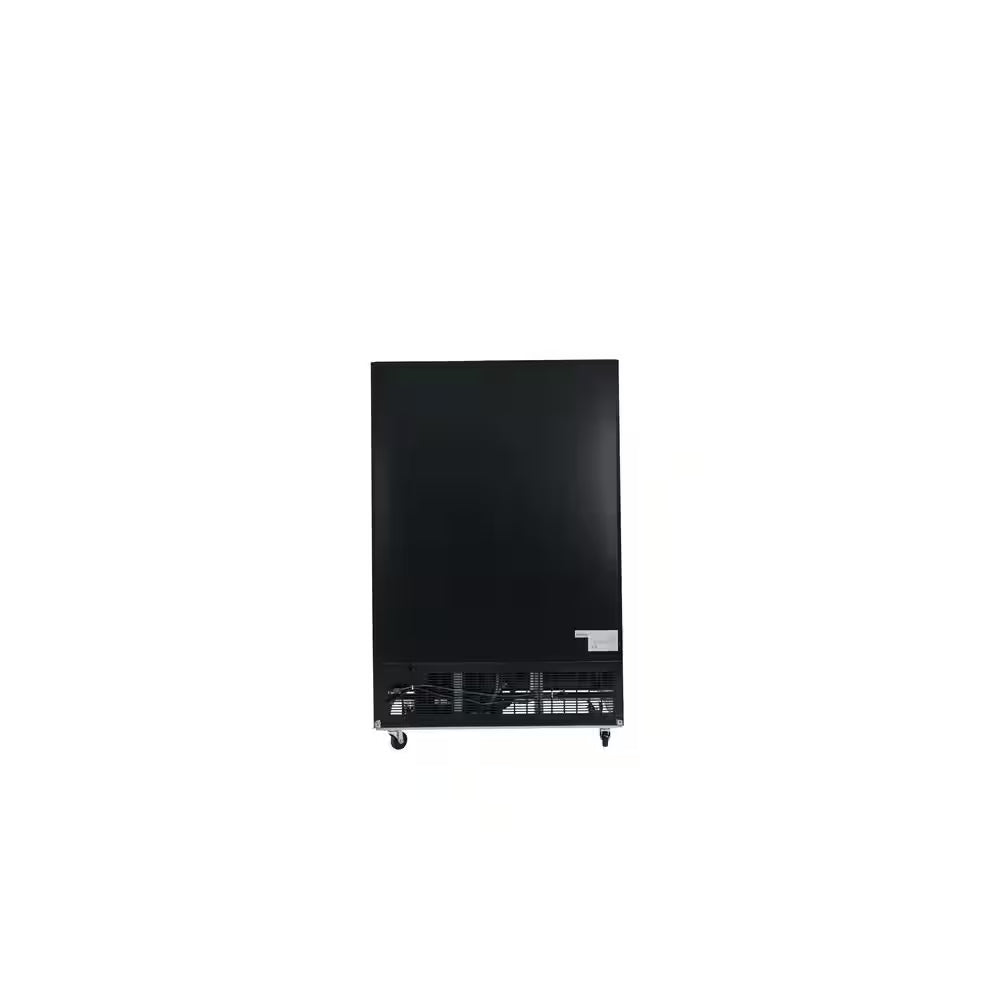 Commercial 45 Cu. Ft. 2-Sliding Glass Door Refrigerator in Black