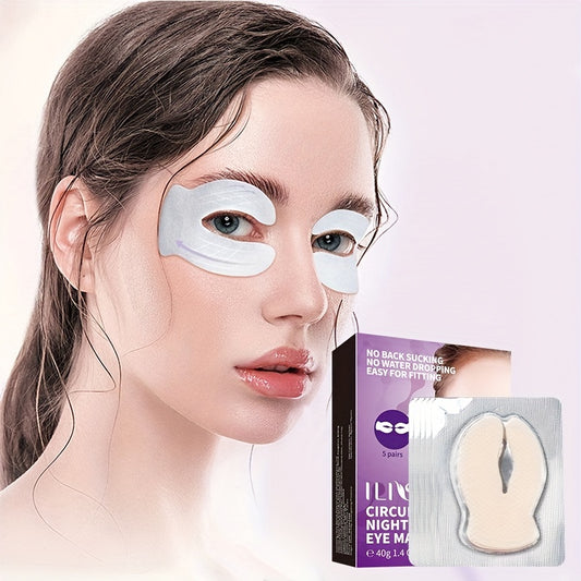 Professional Circulating Eye Mask - 5 pairs, Moisturizing and Firm, Suitable for a Variety of Light Beige Types, Containing Niacinamide and Hyaluronic Acid, Moisturizing Eye Light Beige, Eye Care, Make Light Beige Smooth and Tenderizing.