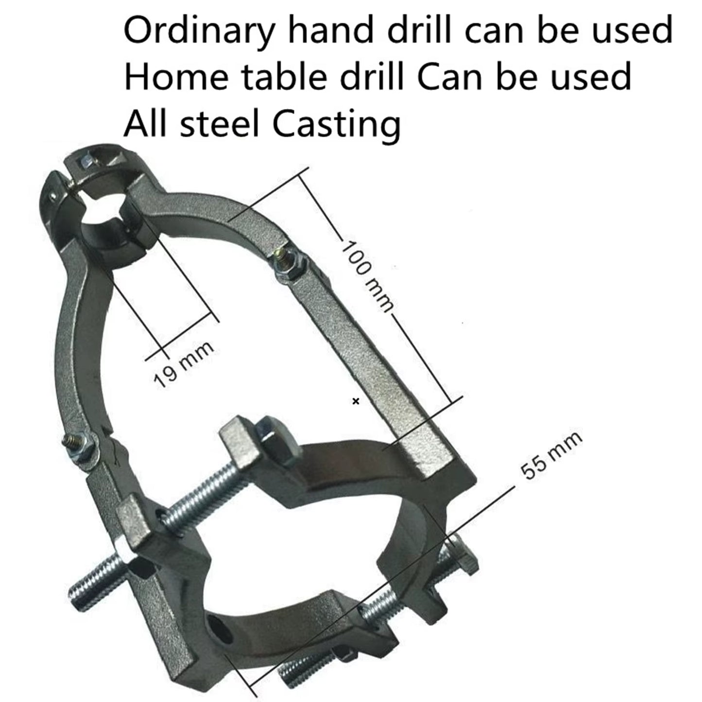 Square Hole Drill Bit Adapter Drill Attachment for Table Drill and Hand Drill Professional Accessories Sturdy Durable