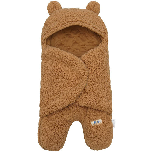 Newborn Receiving Blanket Baby Sleeping Wrap Swaddle(0-3M, 8-13Lbs,Brown)