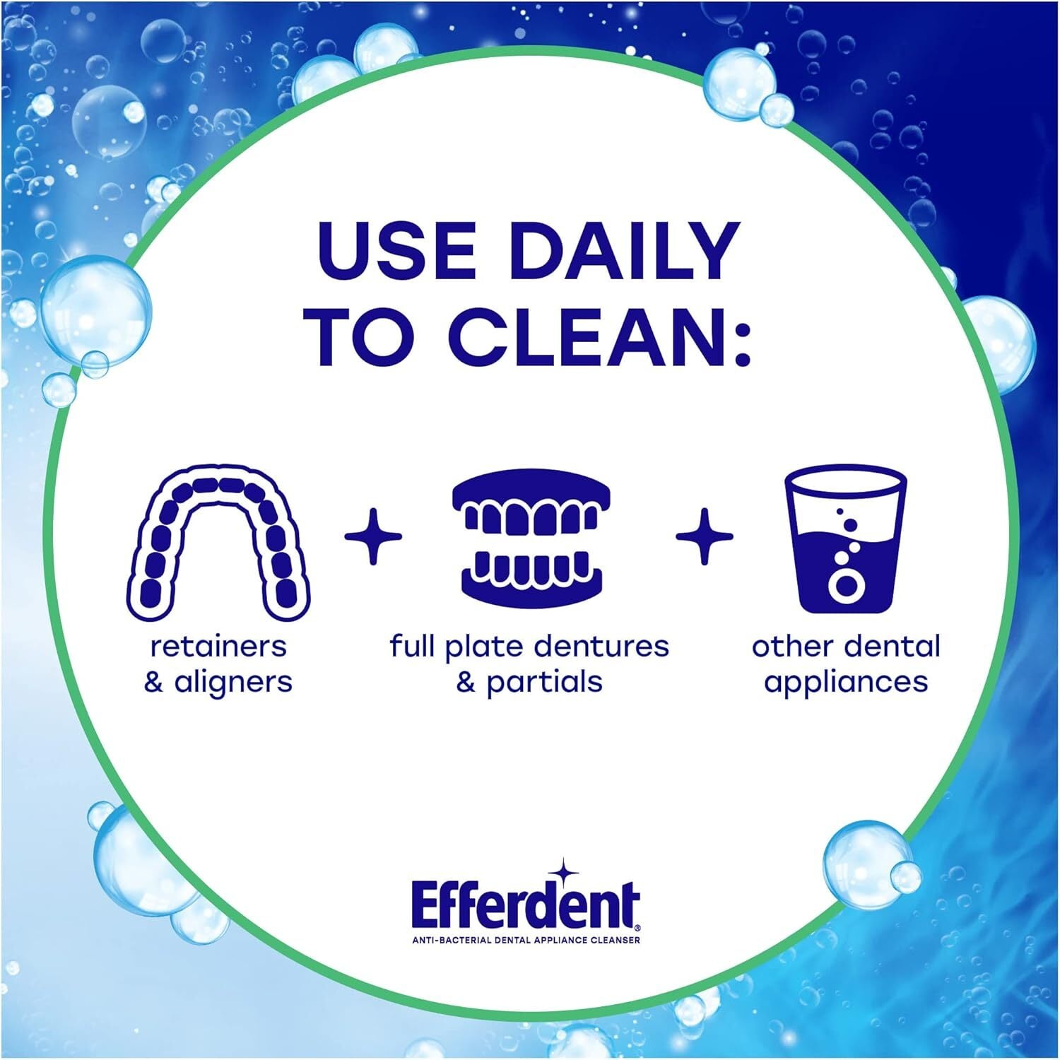 Retainer Cleaning Tablets, Denture Cleaning Tablets for Dental Appliances, Minty