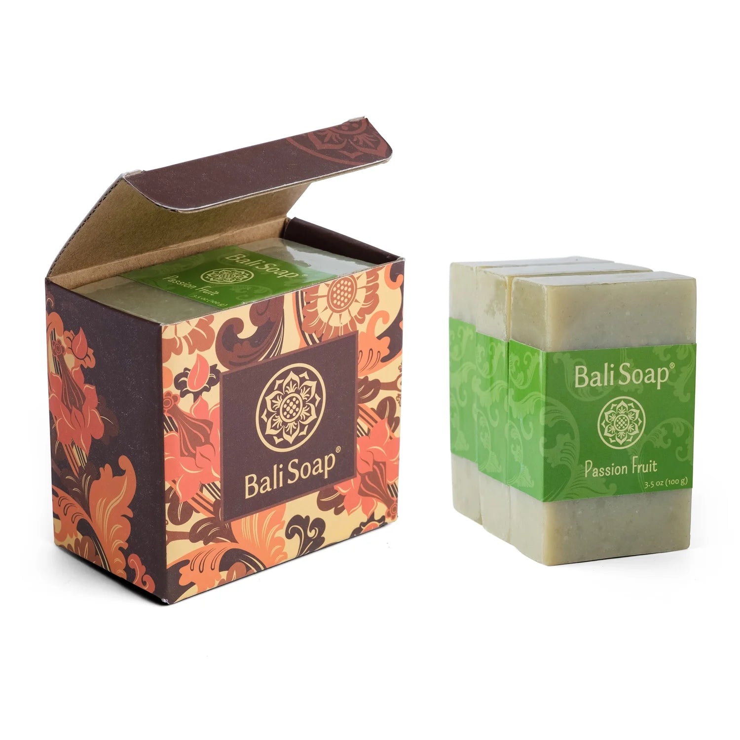 Bali Soap - Passion Fruit Natural Soap Bar for Women & Men - All Skin Type, 3.5 Oz, 3 Bars