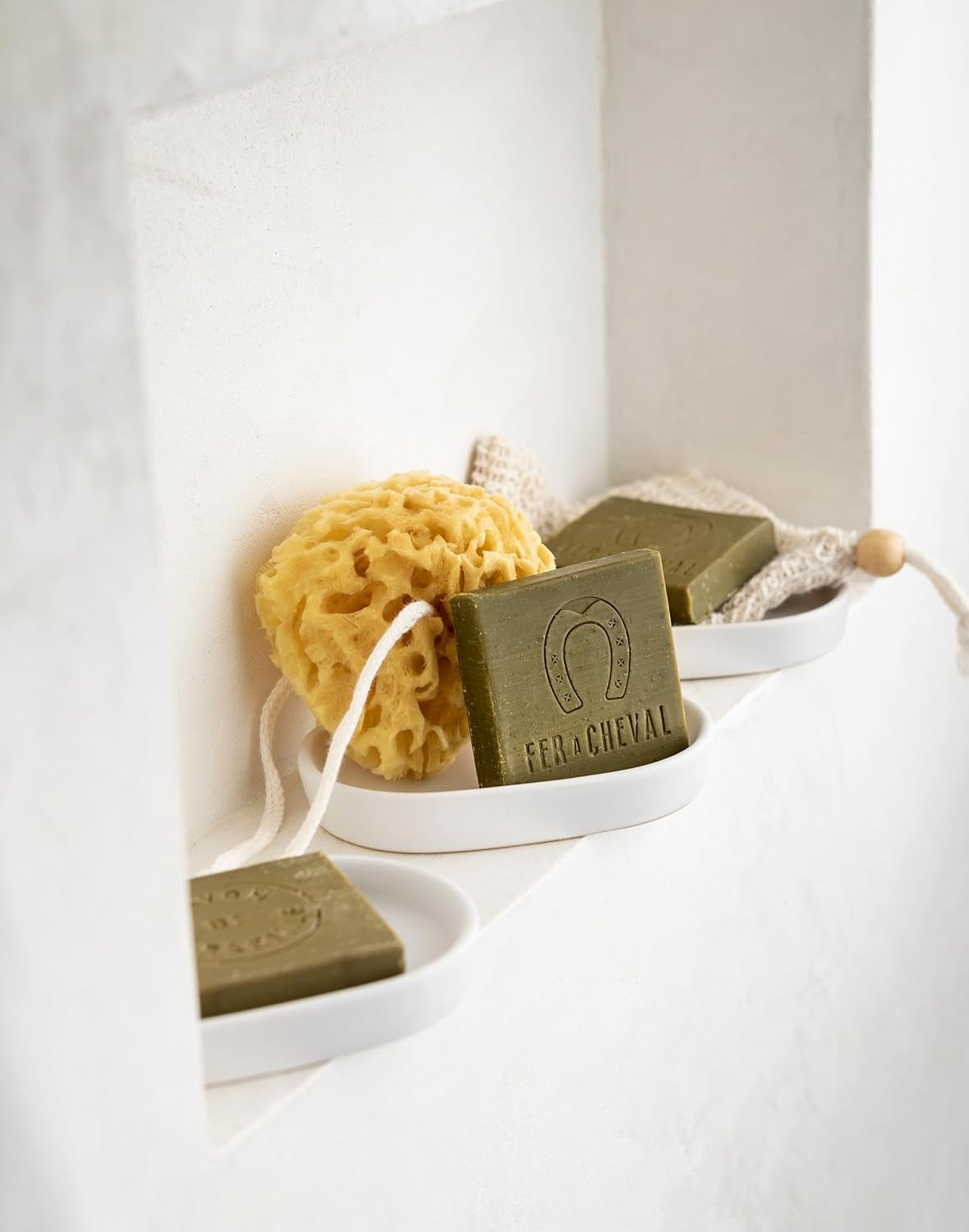 Pure Olive Savon De Marseille Soap Bar Sliced Cubes, French Olive Oil Soap Bar Slices, 4X65G/2.29Oz