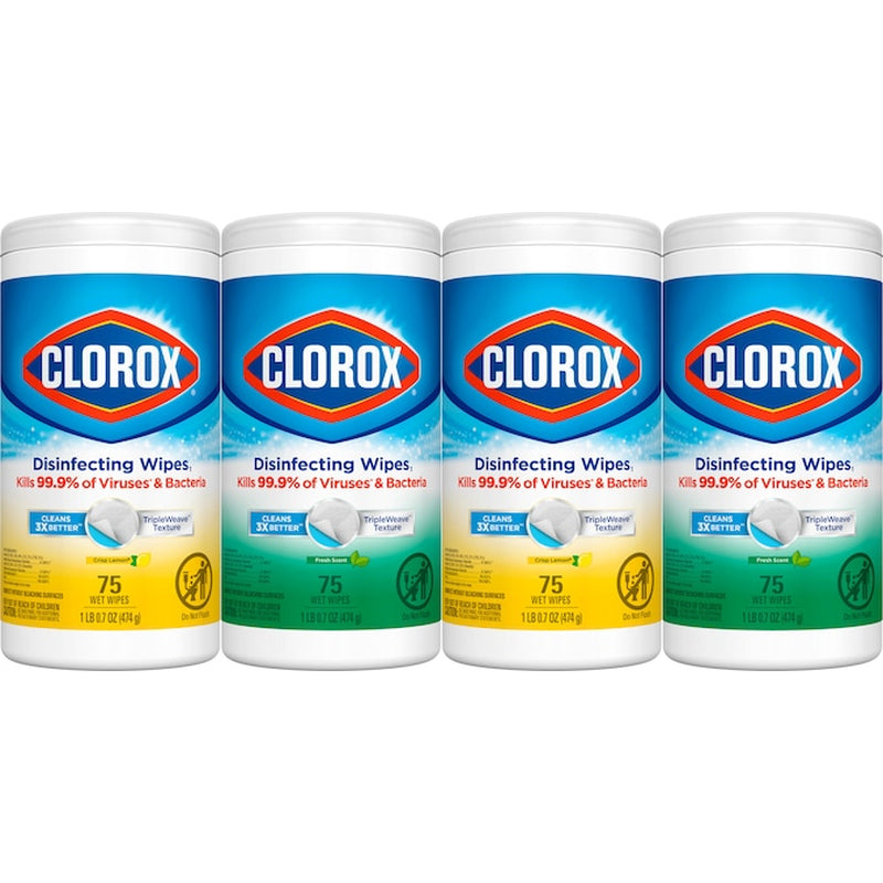 300 -Count Crisp Lemon/ Fresh Disinfectant Wipes All-Purpose Cleaner 4 -Pack