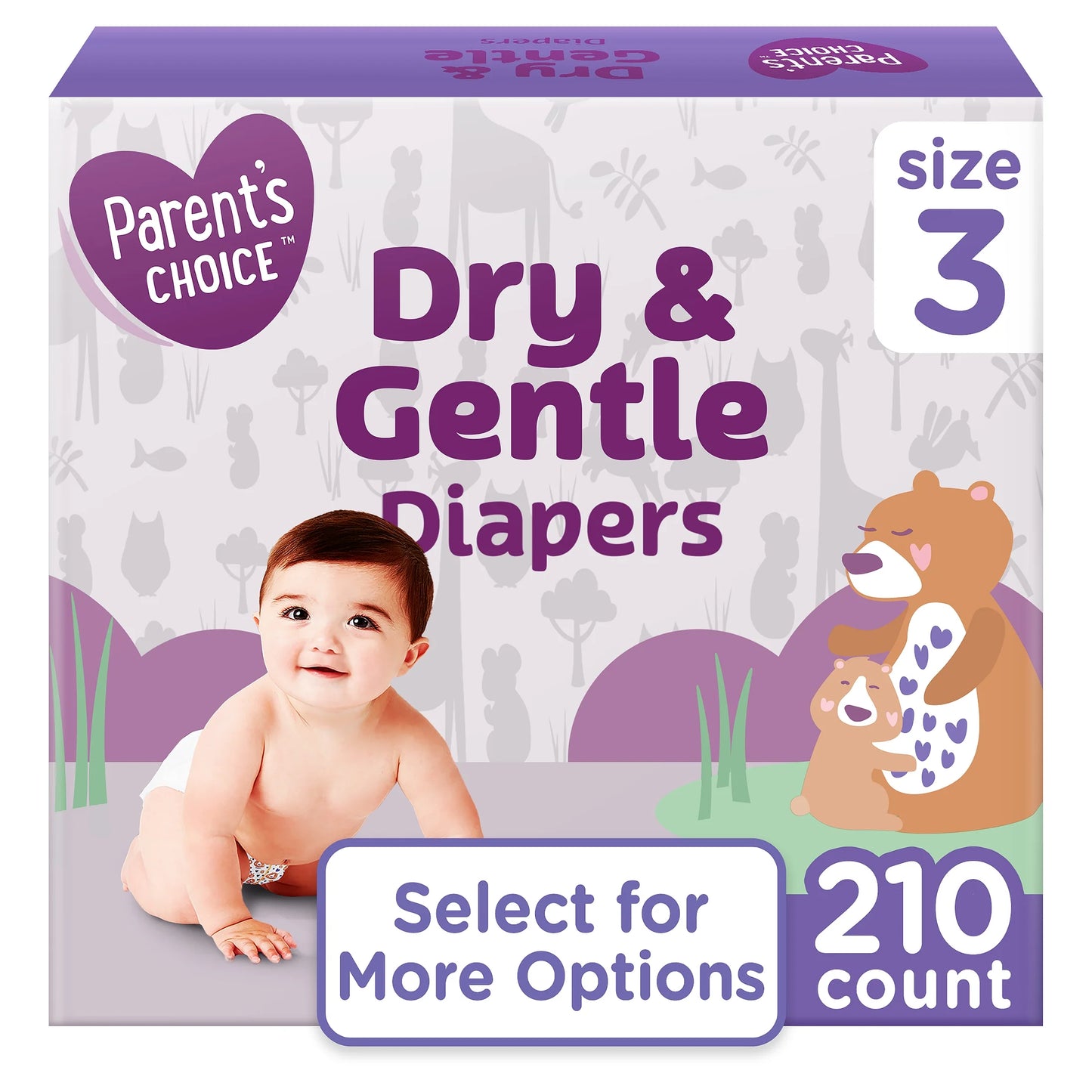 Dry & Gentle Diapers Size 3, 210 Count (Select for More Options)