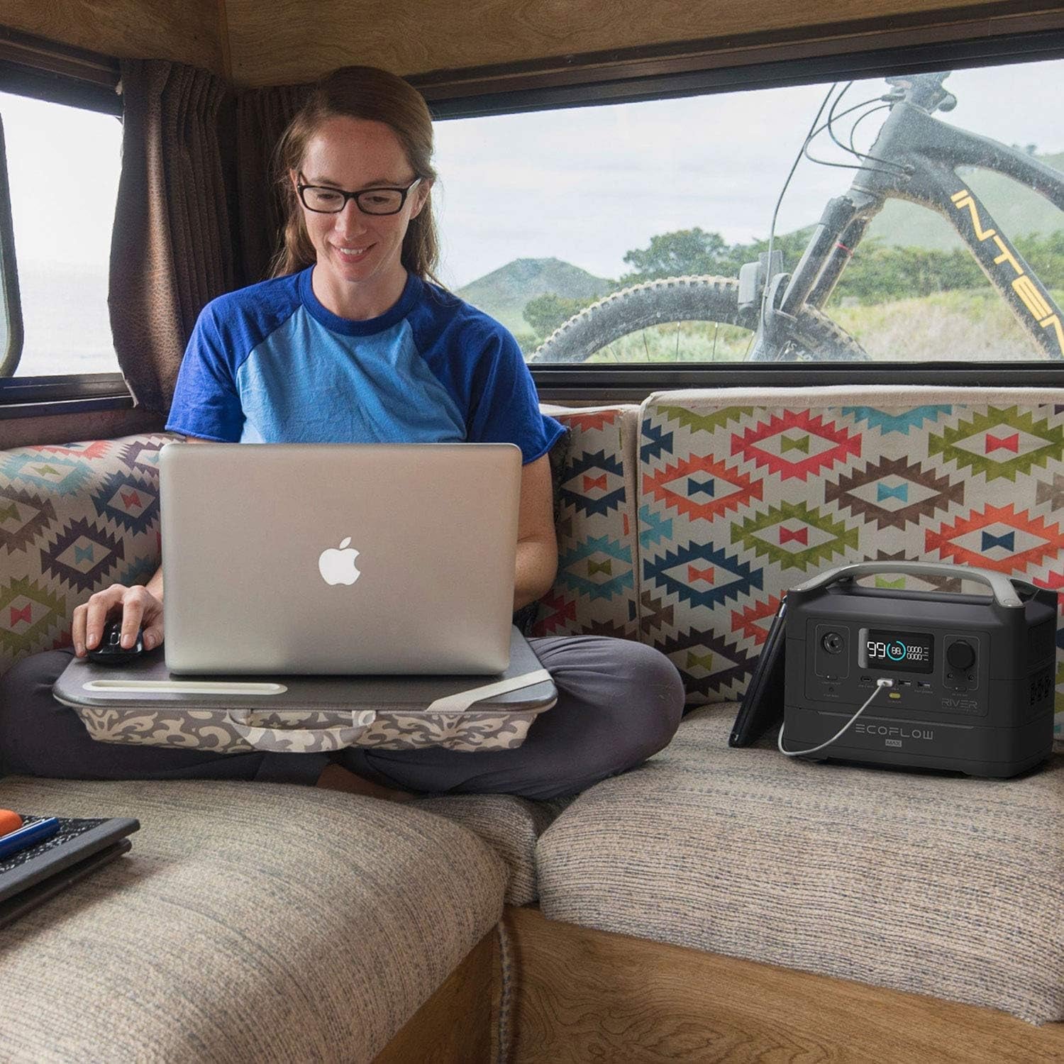 RIVER 2 Max Solar Generator 512Wh Long-Life Lifepo4 Portable Power Station& 180W Solar Panel for Home Backup Power, Camping & Rvs 100% Charged in 60M with 3000+ Cycles & up to 1000W Output