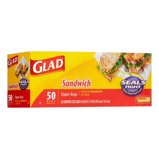 Zipper Sandwich Bags, 50 Ct