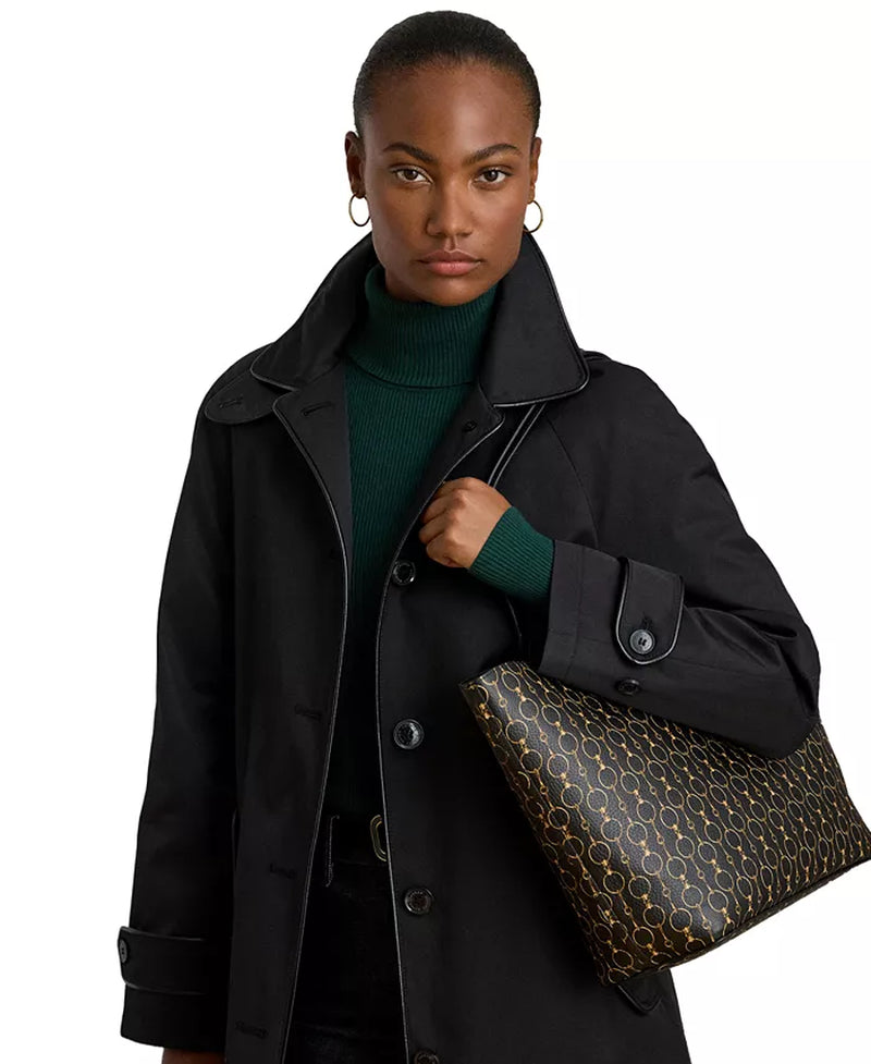 Faux-Leather Reversible Tote Bag