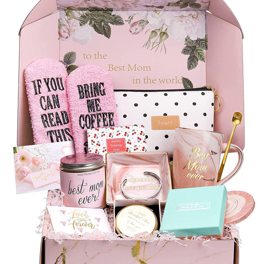 Gift Basket for Mom, Birthday Gifts for Best Mom, Women, Wife, Mother in Law, Ne