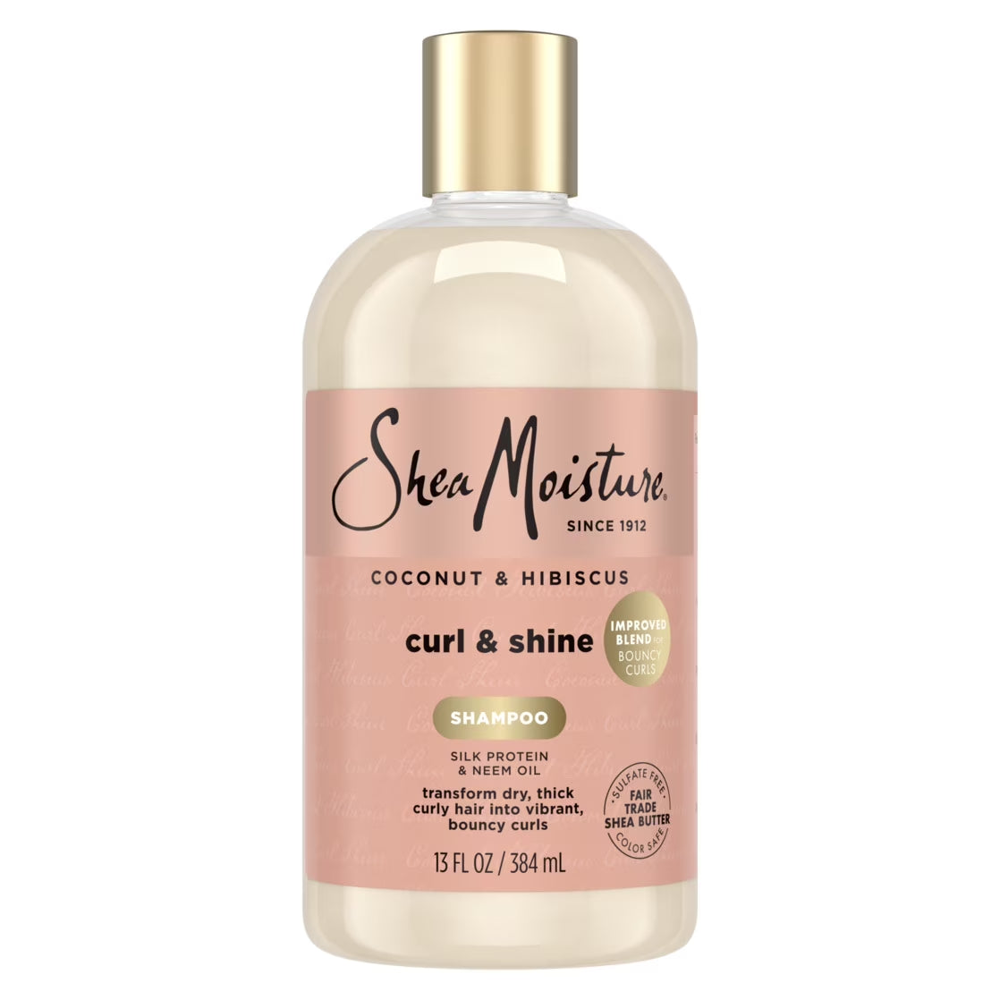 Curl and Shine Coconut Shampoo Coconut & Hibiscus, 13 Fl Oz
