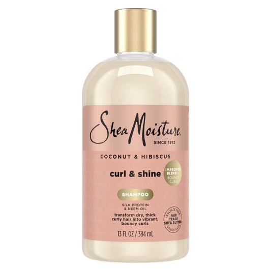 Curl and Shine Coconut Shampoo Coconut & Hibiscus, 13 Fl Oz