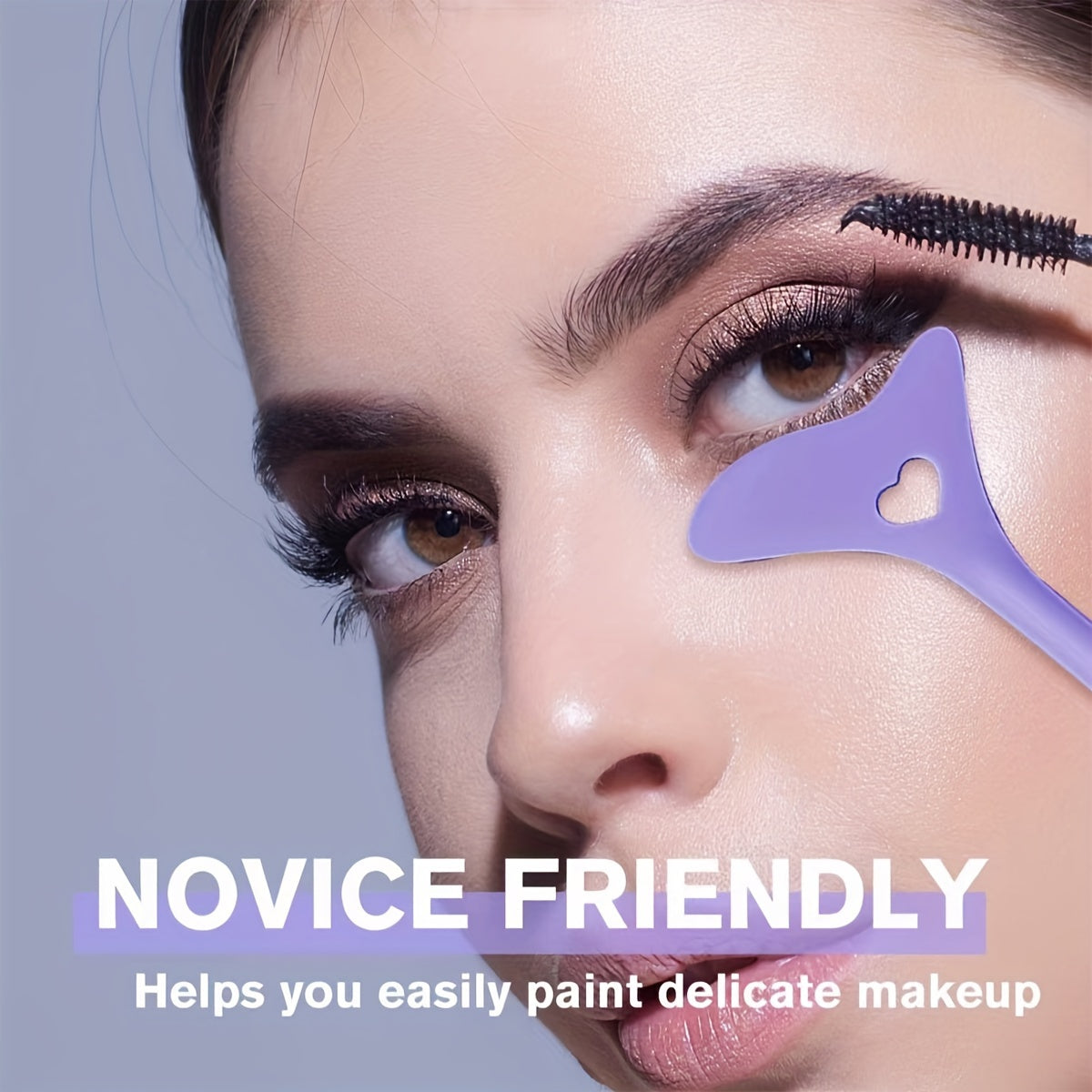 [3pcs Silicone Makeup Tool Set] 3pcs Silicone Makeup Tool Set - Eyeliner & Mascara Shields, Fragrance-Free Beauty Accessories