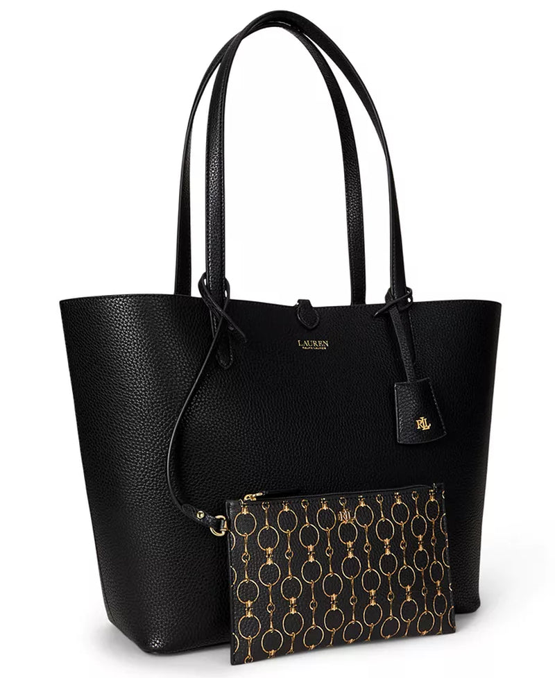 Faux-Leather Reversible Tote Bag