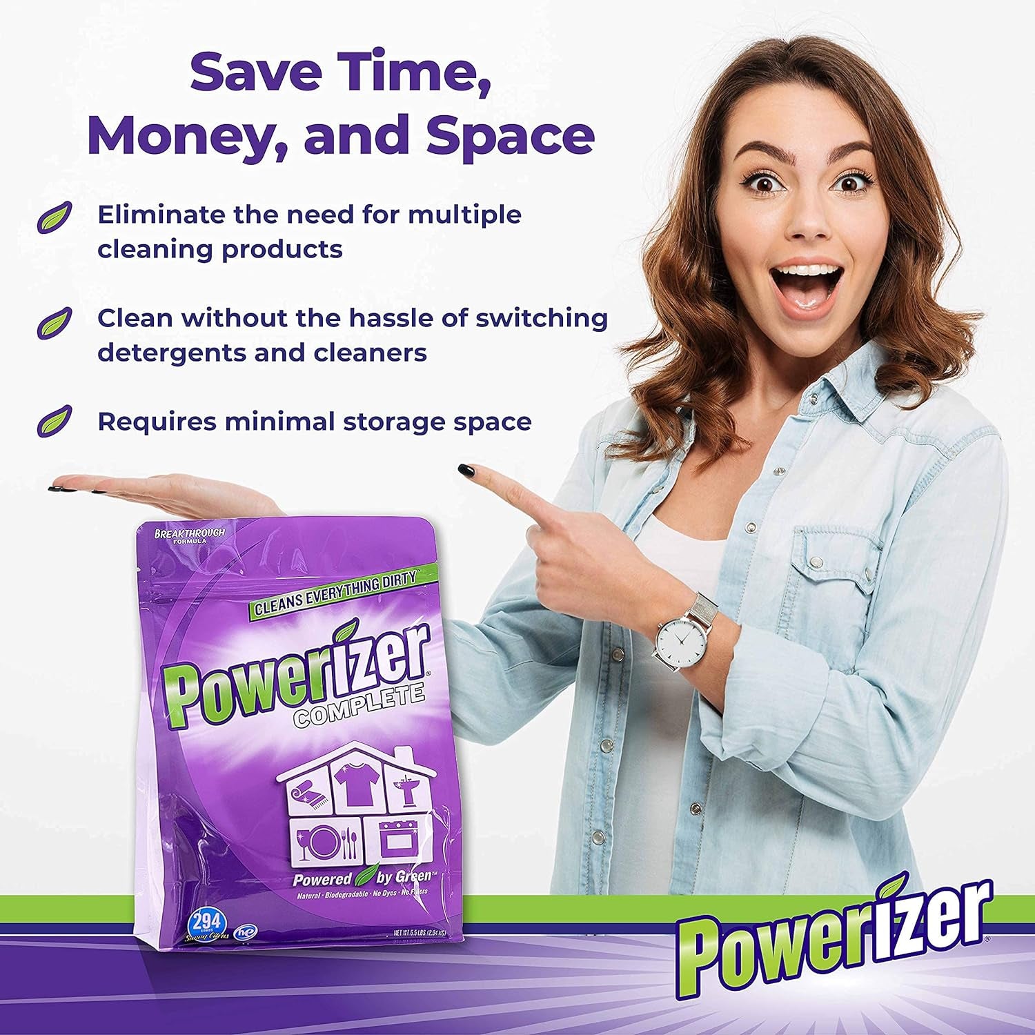 Complete Laundry Powder Detergent & Multipurpose Cleaner | 6.5 Lb | 294 Scoops | Plant-Based Concentrated Laundry Soap & Dishwasher Concentrate