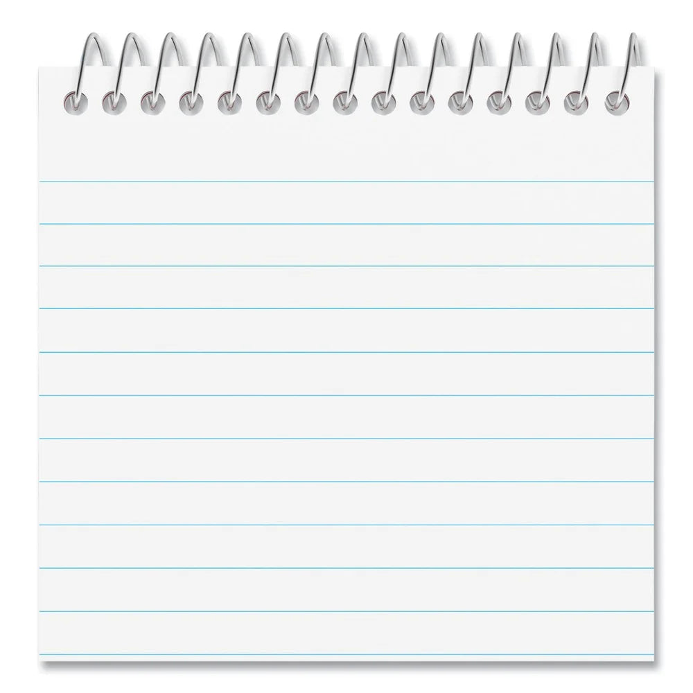 Universal Wirebound Memo Book, Narrow Rule, 3" X 5", White, 50 Sheets (12 Count)