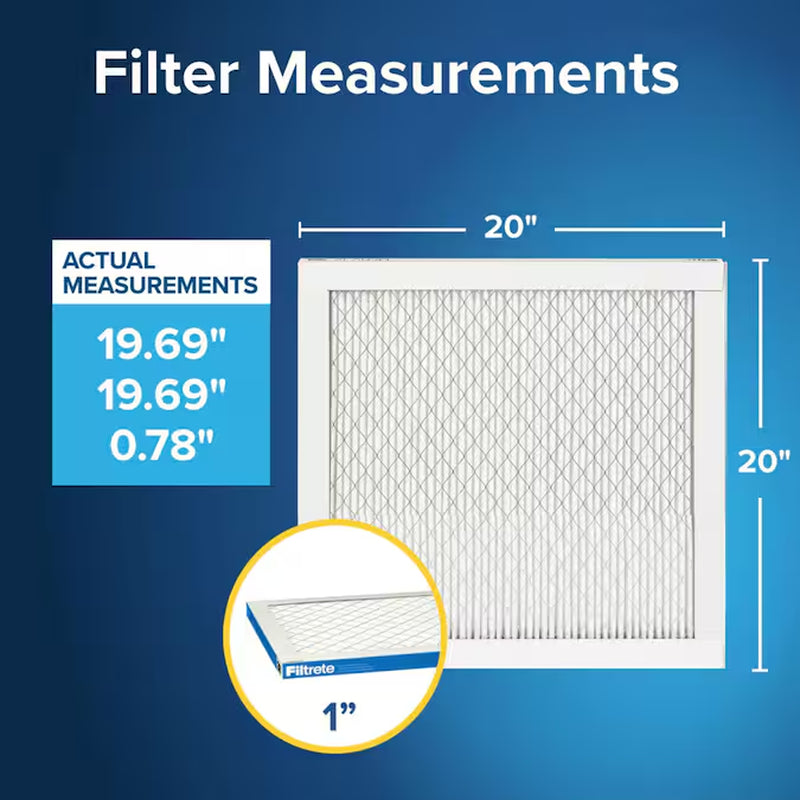 20 X 20 X 1 MERV 13 1900 MPR Premium Allergen, Bacteria and Virus Electrostatic Pleated Air Filter