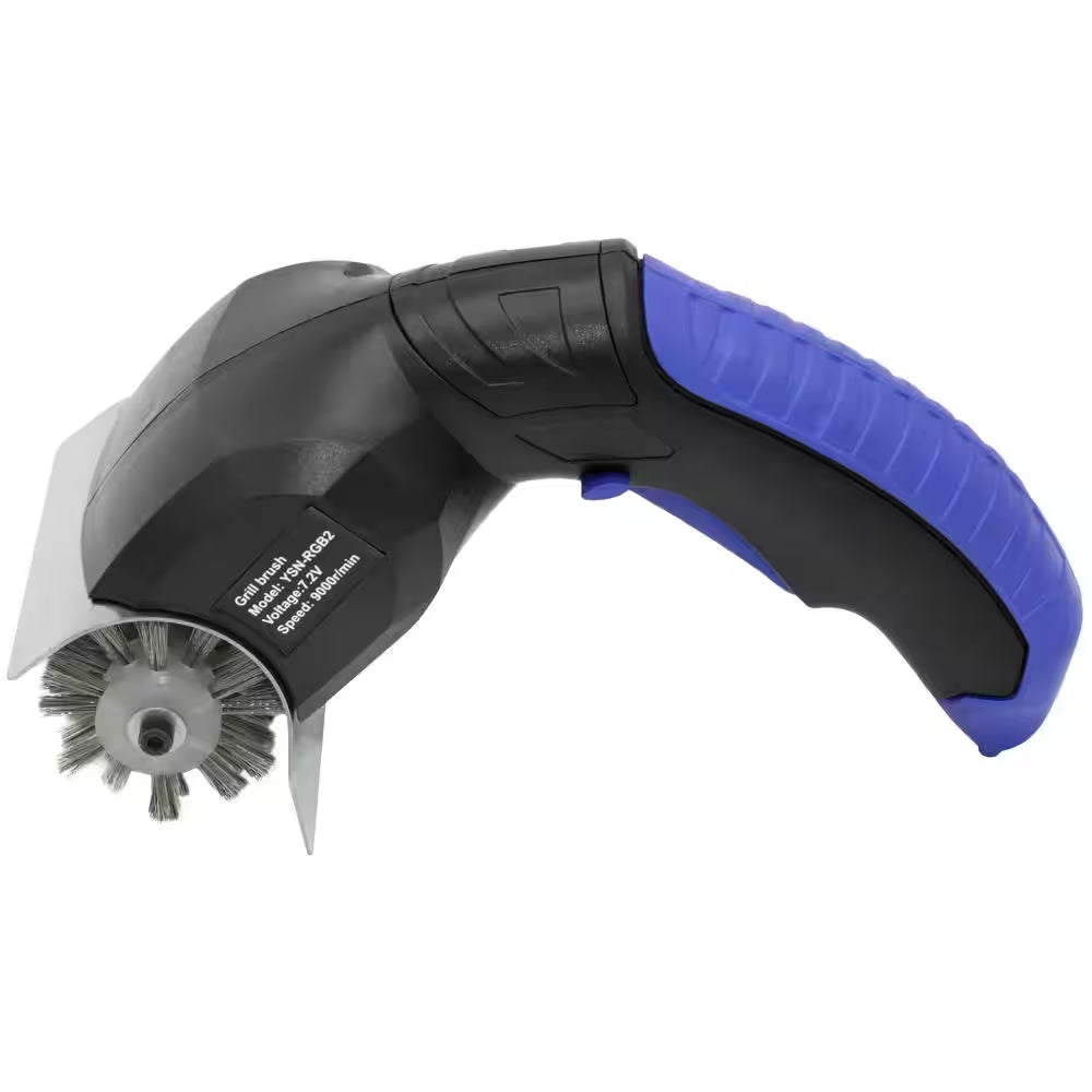 Electric BBQ Grill Brush, Cordless and Rechargeable, Stainless Steel Bristles